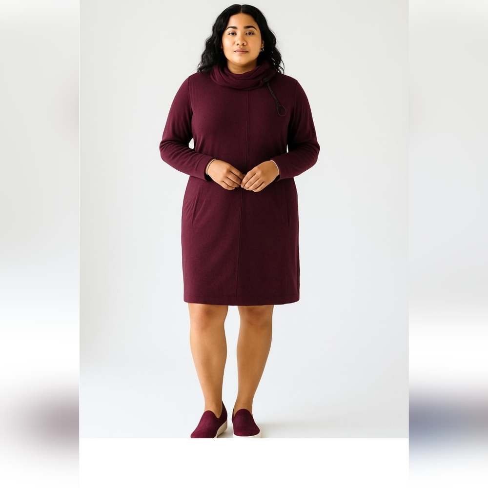 Maurices Maroon Knit Dress Large